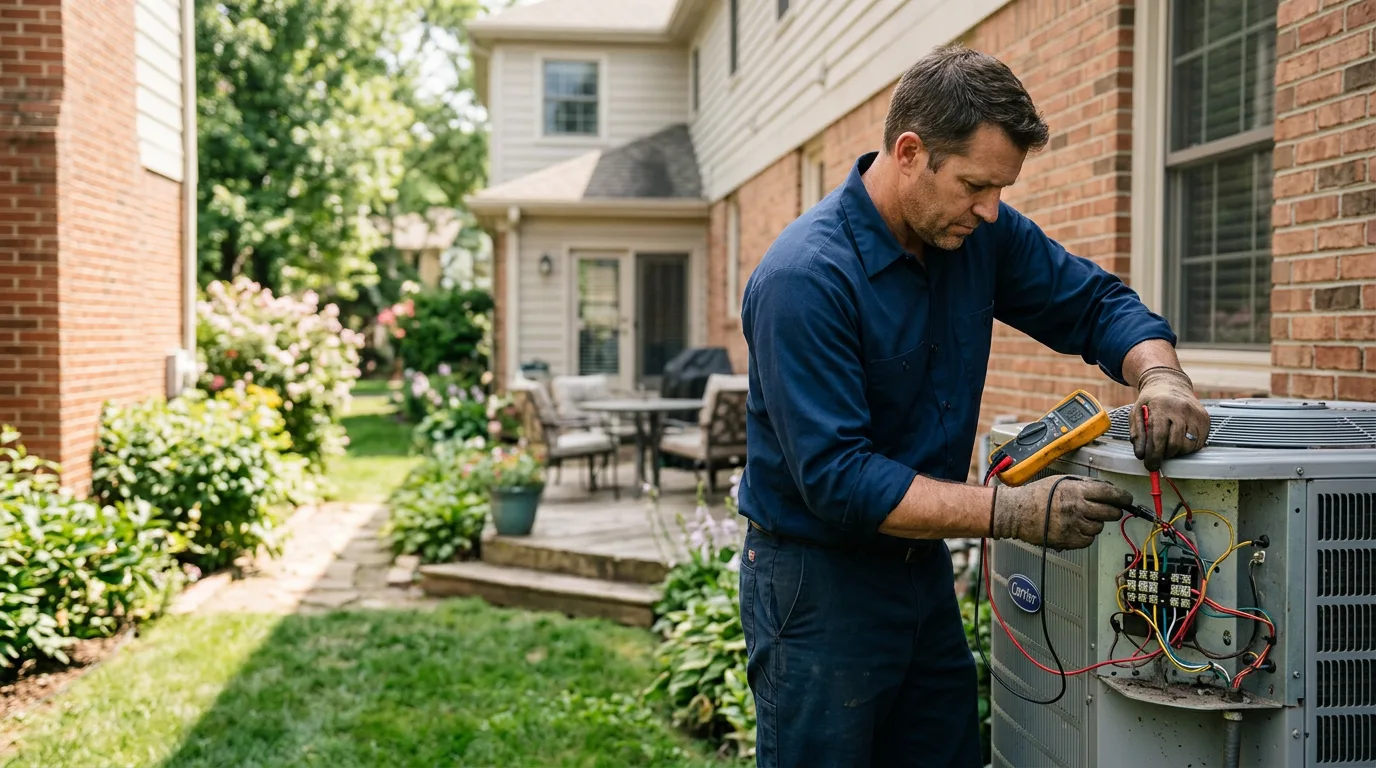 HVAC technician working near Willmar, MN